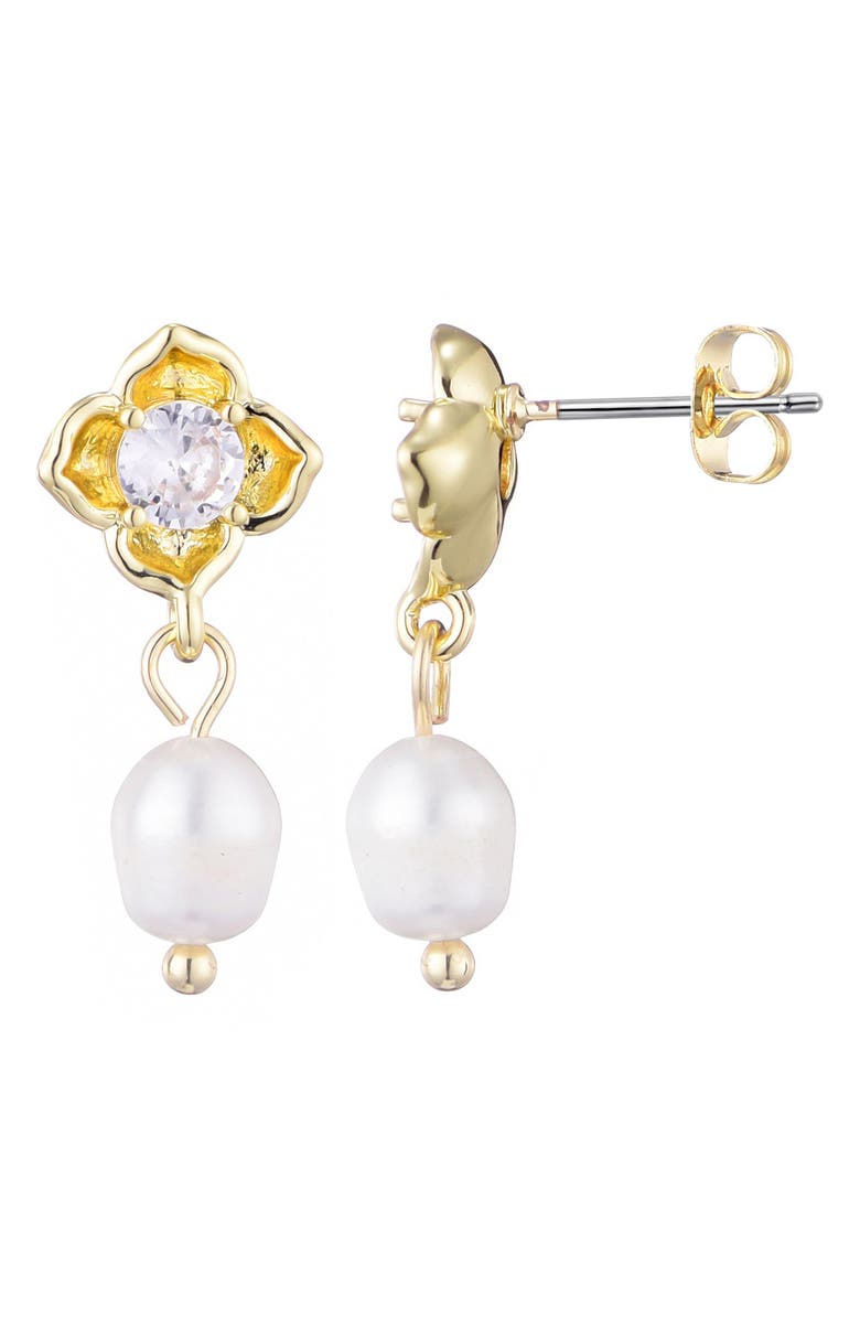 Adornia Crystal & Freshwater Pearl Drop Earrings, Alternate, color, White