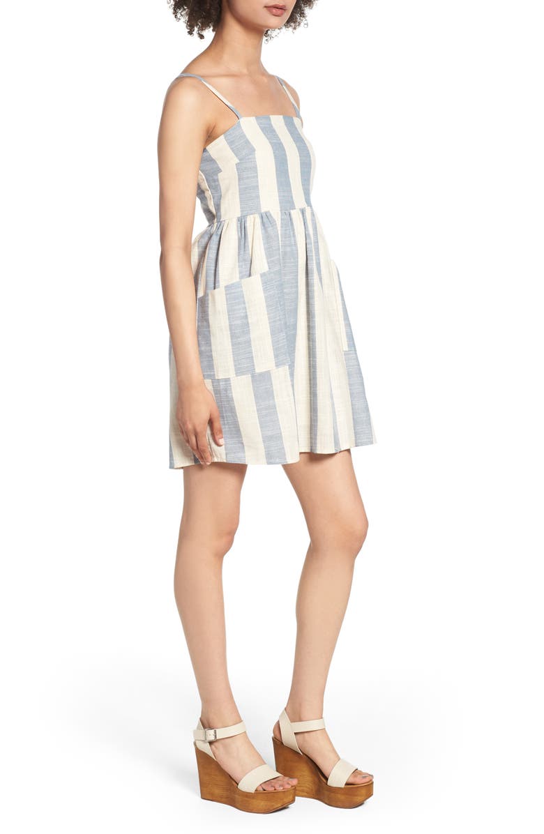 BP. Stripe Cotton Sundress, Alternate, color,