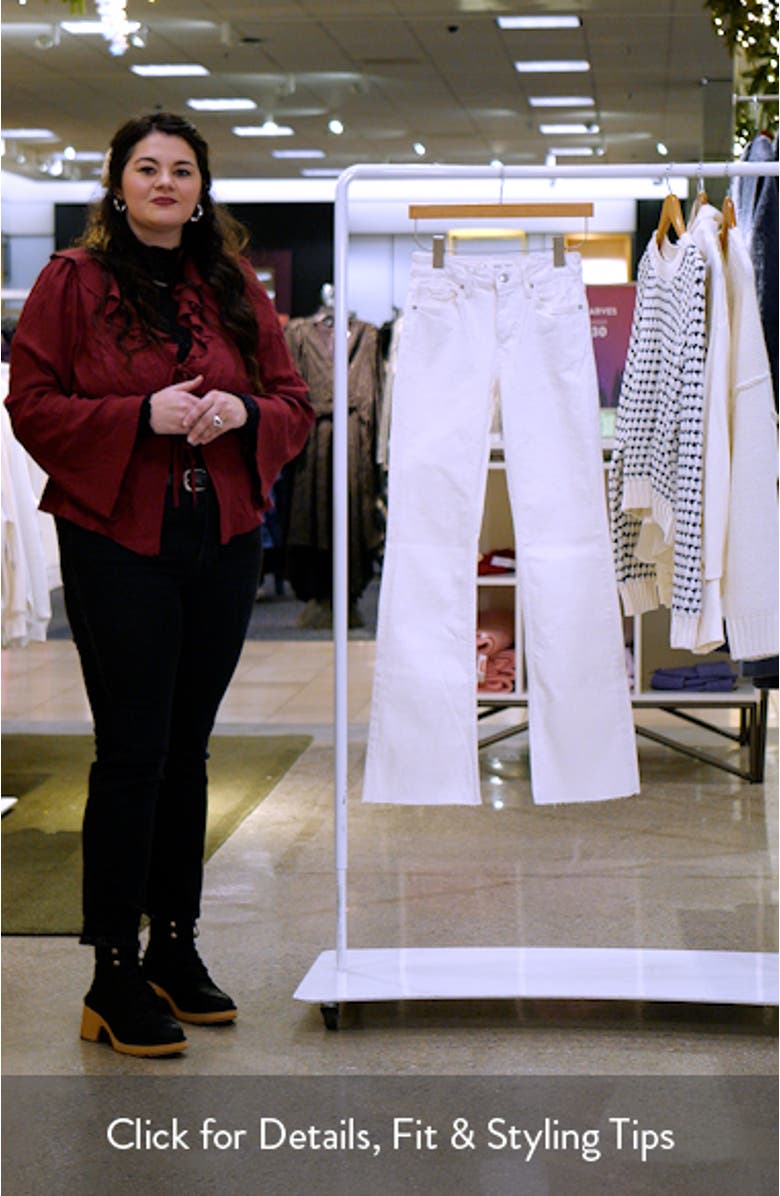 Fiona Raw Hem Crop Flare Jeans, sales video thumbnail