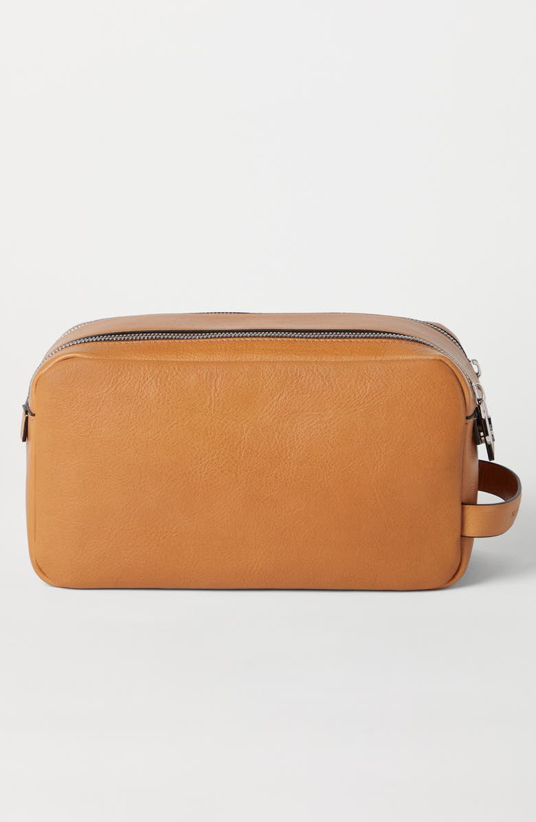 Brunello Cucinelli Beauty case with double zipper, Alternate, color, Natural