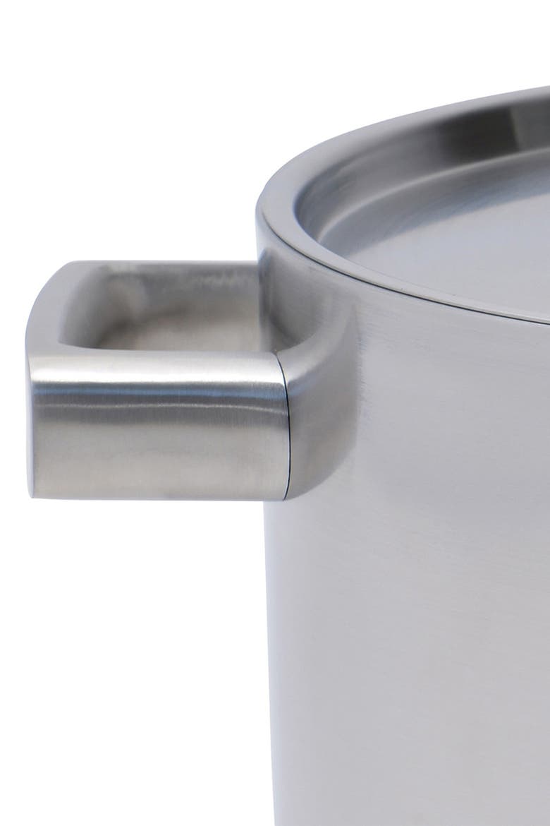 Ron 5-Ply 10" Covered Stockpot, Alternate, color, SILVER