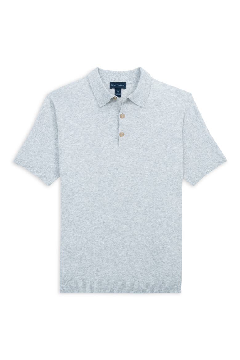 Solid Bouclé Polo, Alternate, color, SILVER