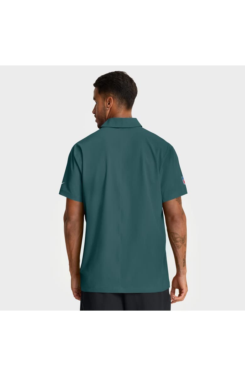 Nike Men's Nike Midnight Green Philadelphia Eagles Sideline City Pride Woven Performance Polo, Alternate, color, Green