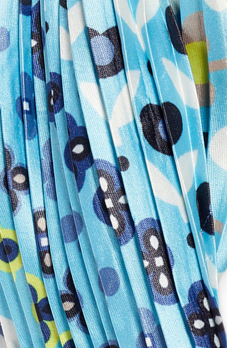 Echo Clover Pleated Diamond Scarf, Alternate, color, Chambray