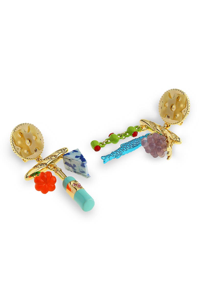 Betsey Johnson Charcuterie Drop Earrings, Alternate, color, Multi