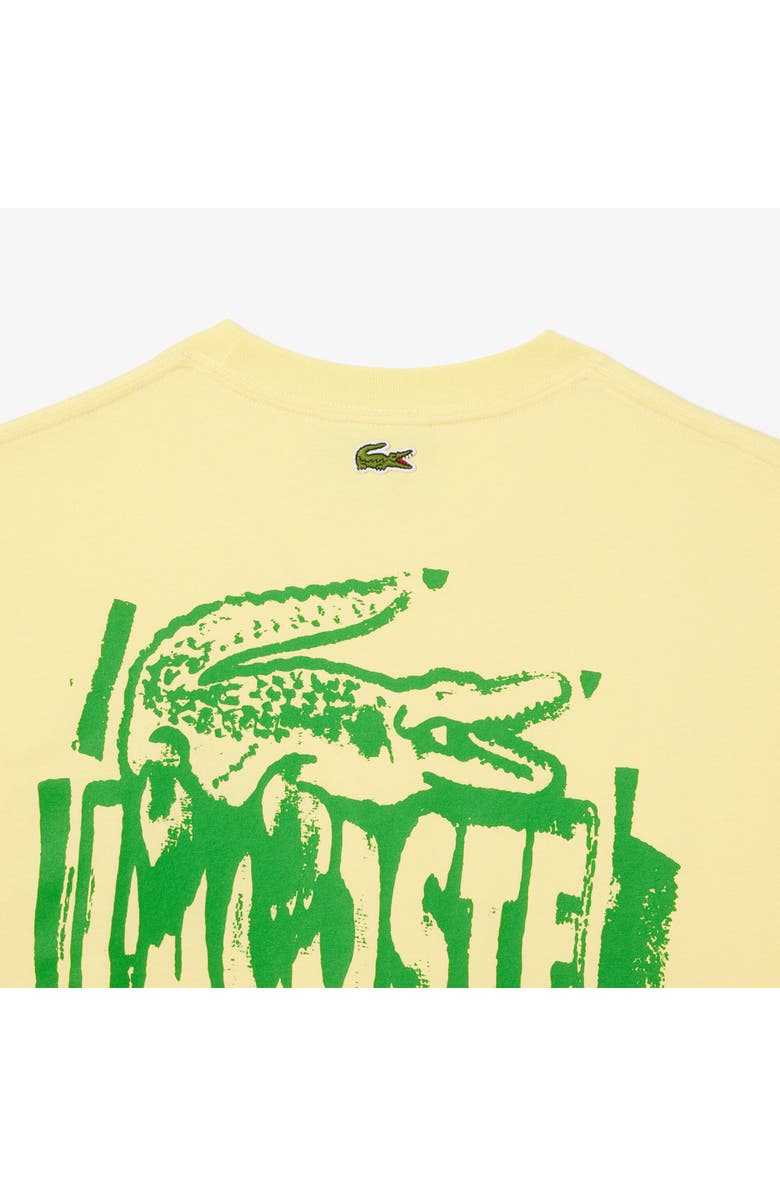 Lacoste Stencil Classic Fit Graphic T-Shirt, Alternate, color, Gzi Yellow/ Calathea