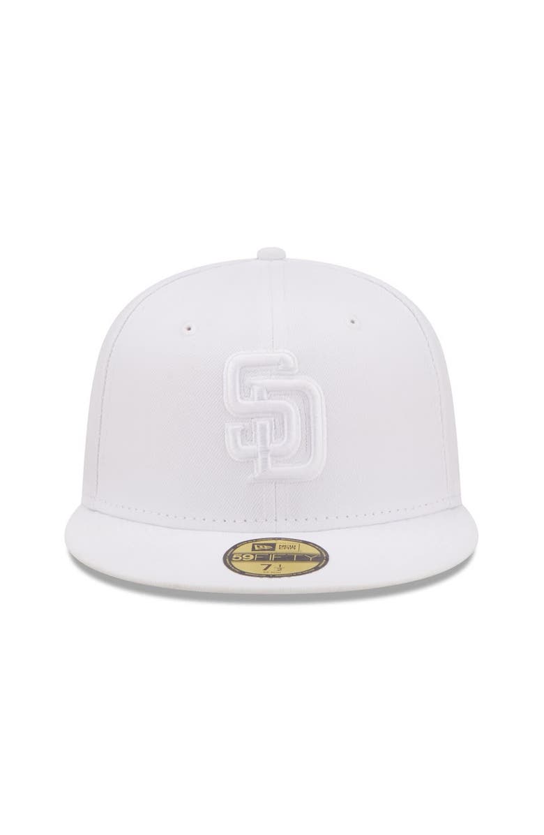 New Era Men's New Era San Diego Padres White on White 59FIFTY Fitted Hat, Alternate, color,