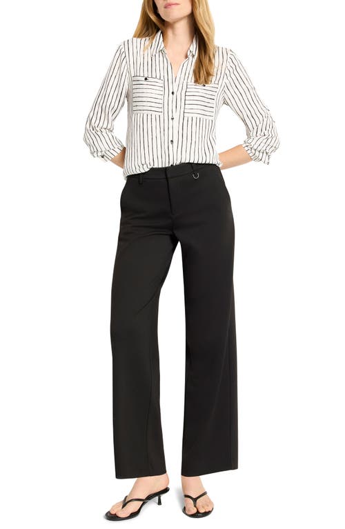 Nic + Zoe Nic+zoe Painted Stripe Button-up Shirt In Brown