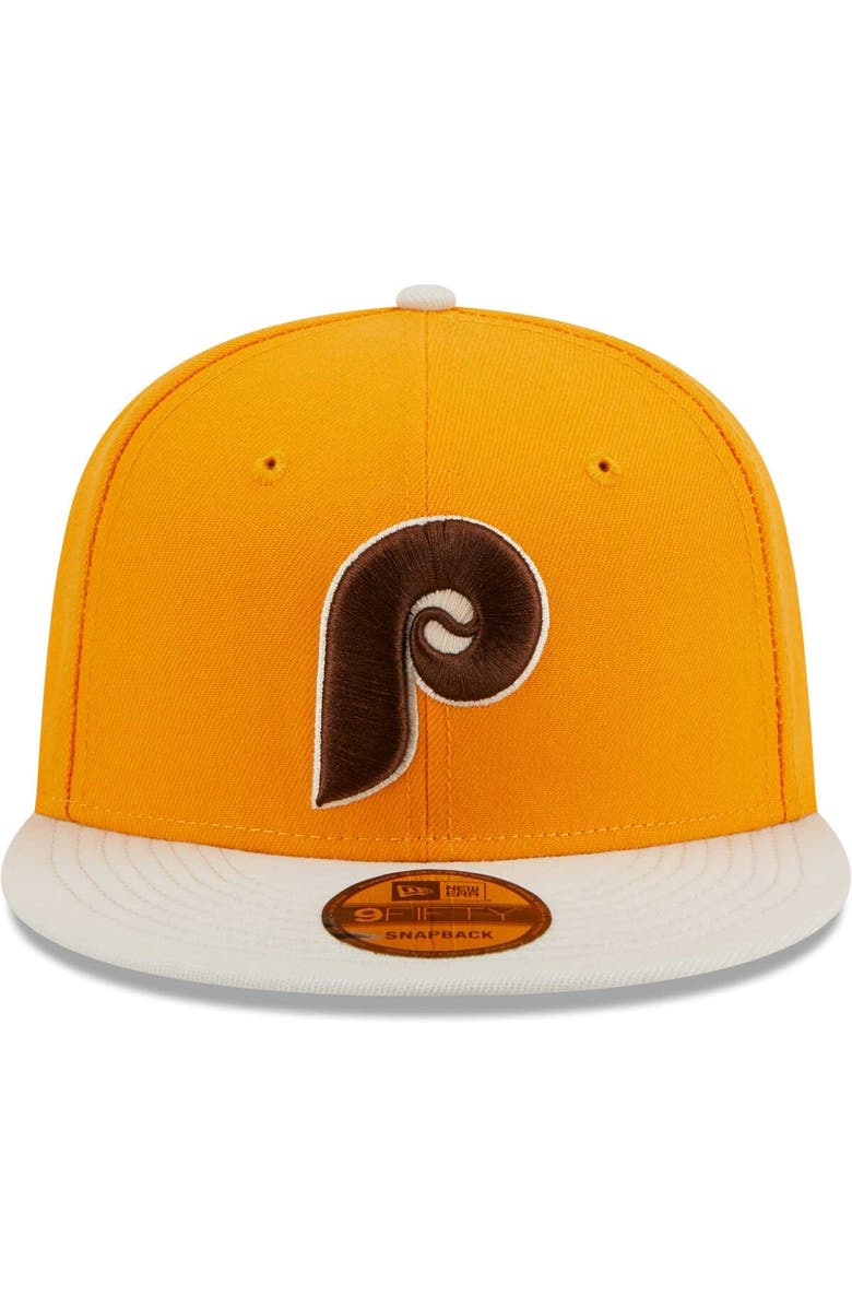 New Era Men's New Era Gold Philadelphia Phillies Tiramisu  9FIFTY Snapback Hat, Alternate, color, 