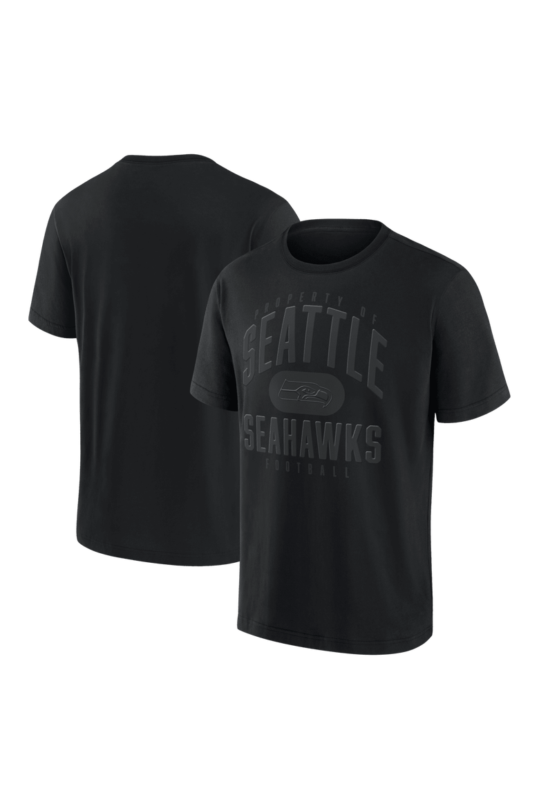 Men's Fanatics Black Seattle Seahawks Black Out Heavyweight T-Shirt, Main, color, Black