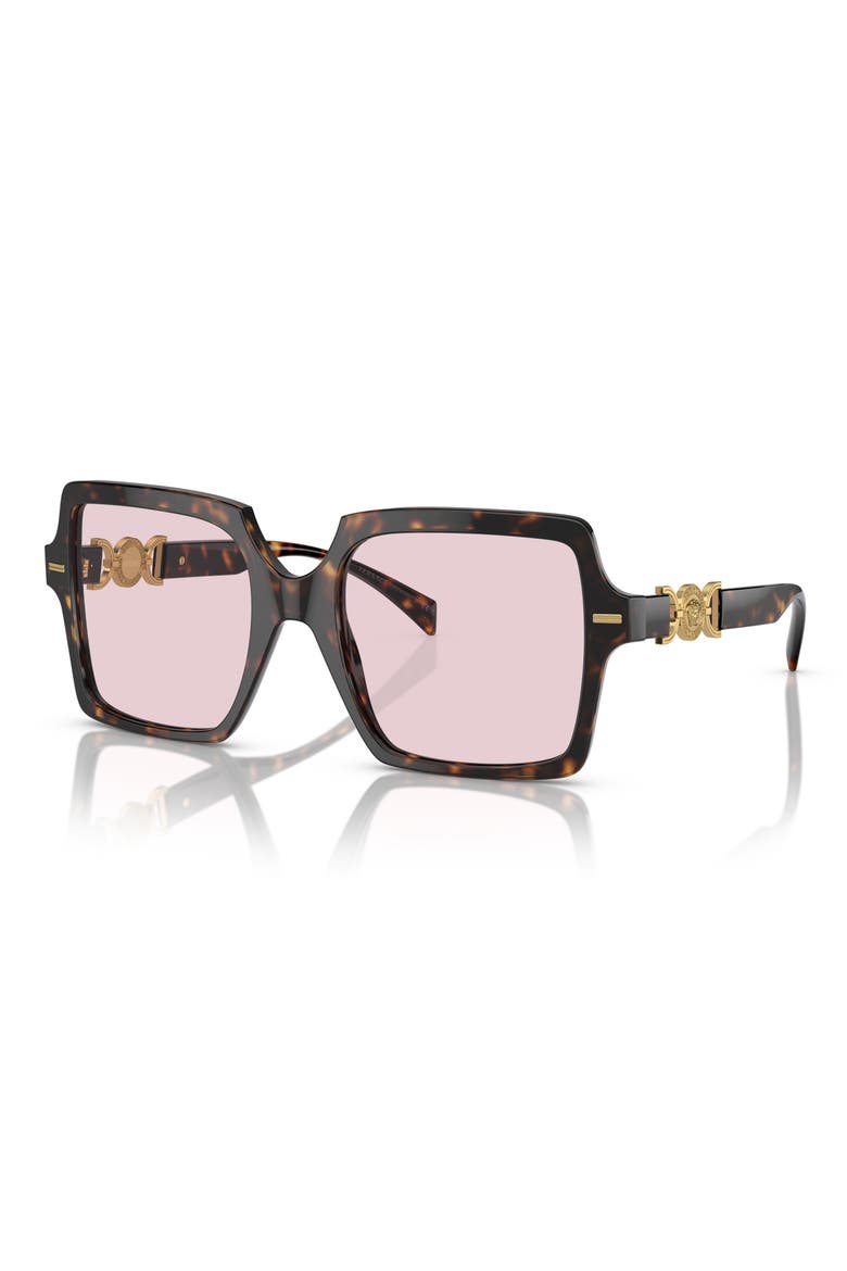 55mm Square Sunglasses, Alternate, color, HAVANA