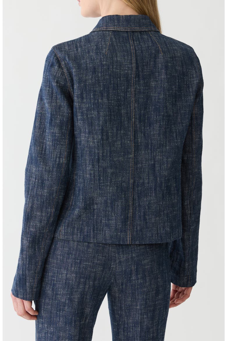 Patch Pocket Cotton & Linen Jacket, Alternate, color, INDIGO