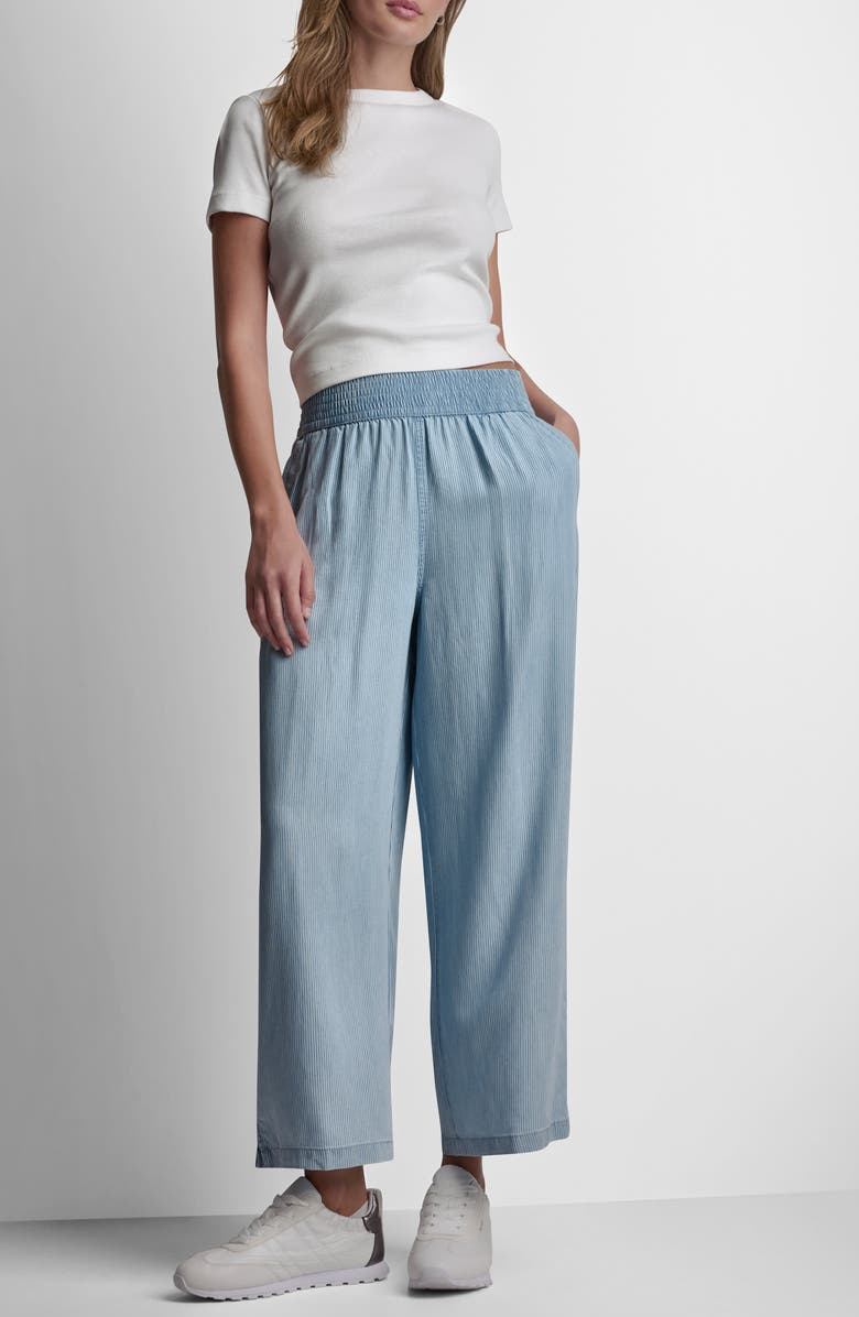 DKNY Jeans High Rise Tencel<sup>®</sup> Lyocell Wide Leg Pants, Alternate, color, 
