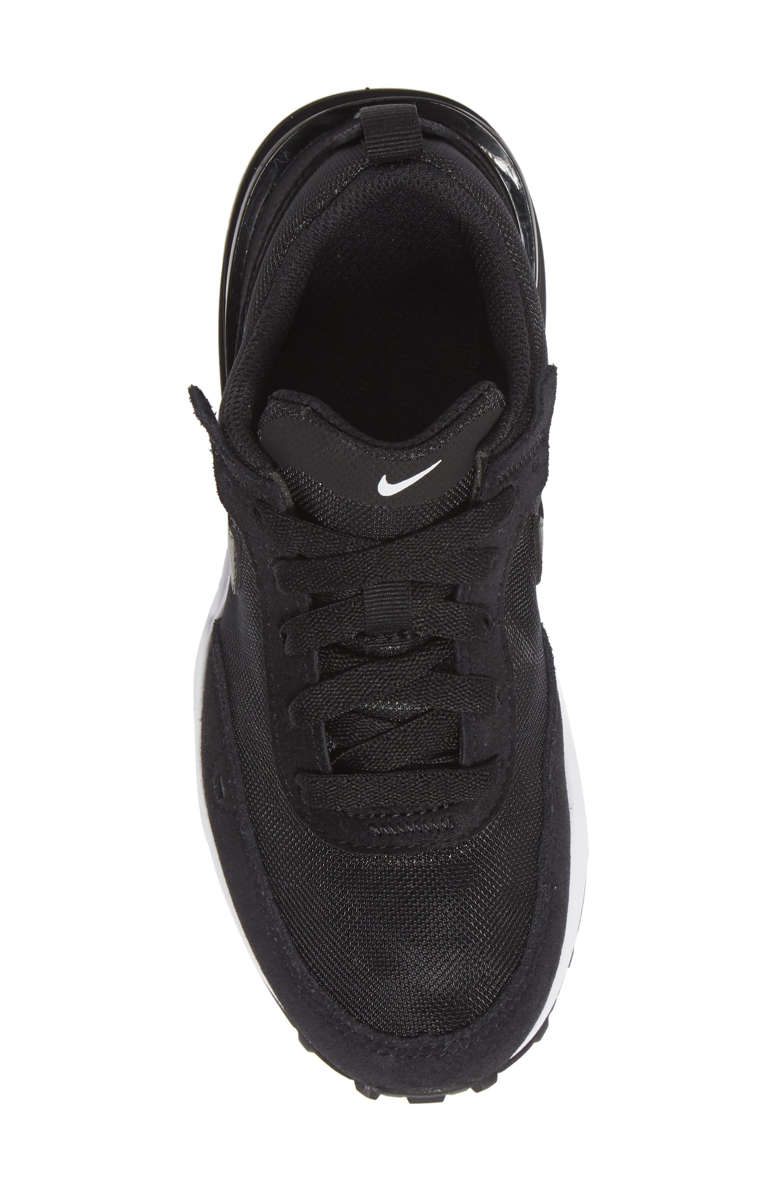 Kids' Waffle One Sneaker, Alternate, color, BLACK/ BLACK/ WHITE/ ORANGE