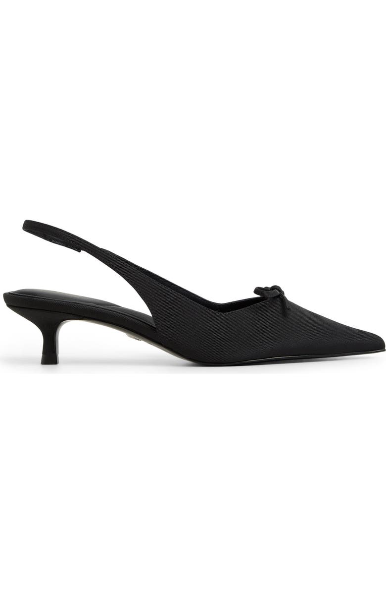 ALDO Azizza Slingback Pointed Toe Kitten Heel Pump, Alternate, color, Black