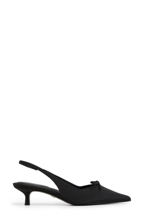 Aldo Azizza Slingback Pointed Toe Kitten Heel Pump In Black