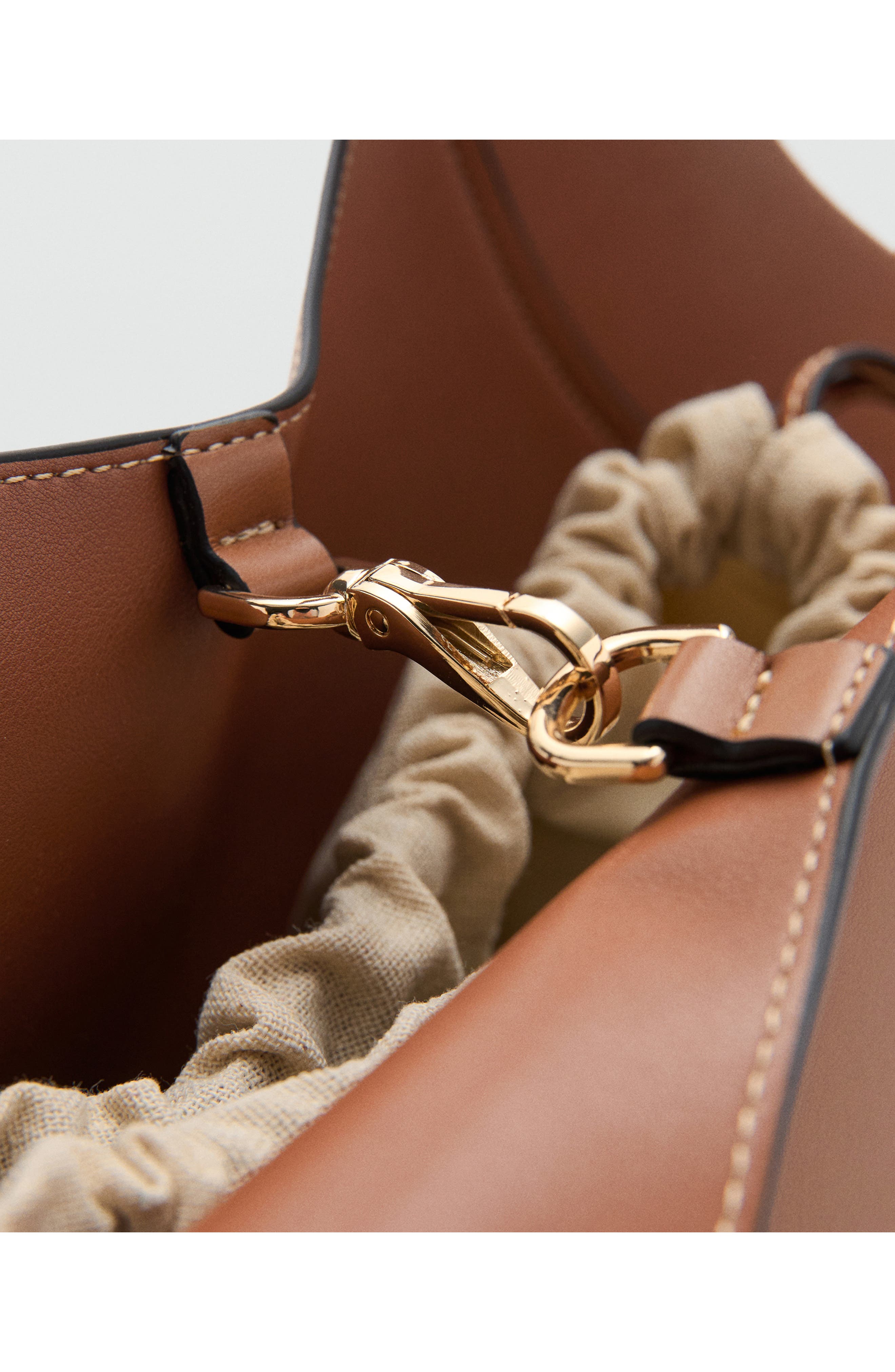 Large Faux Leather Shoulder Bag, Alternate, color, LEATHER