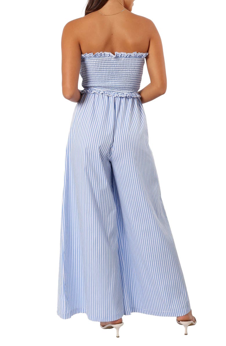 Petal & Pup Jones Smocked Strapless Wide Leg Jumpsuit, Alternate, color, 