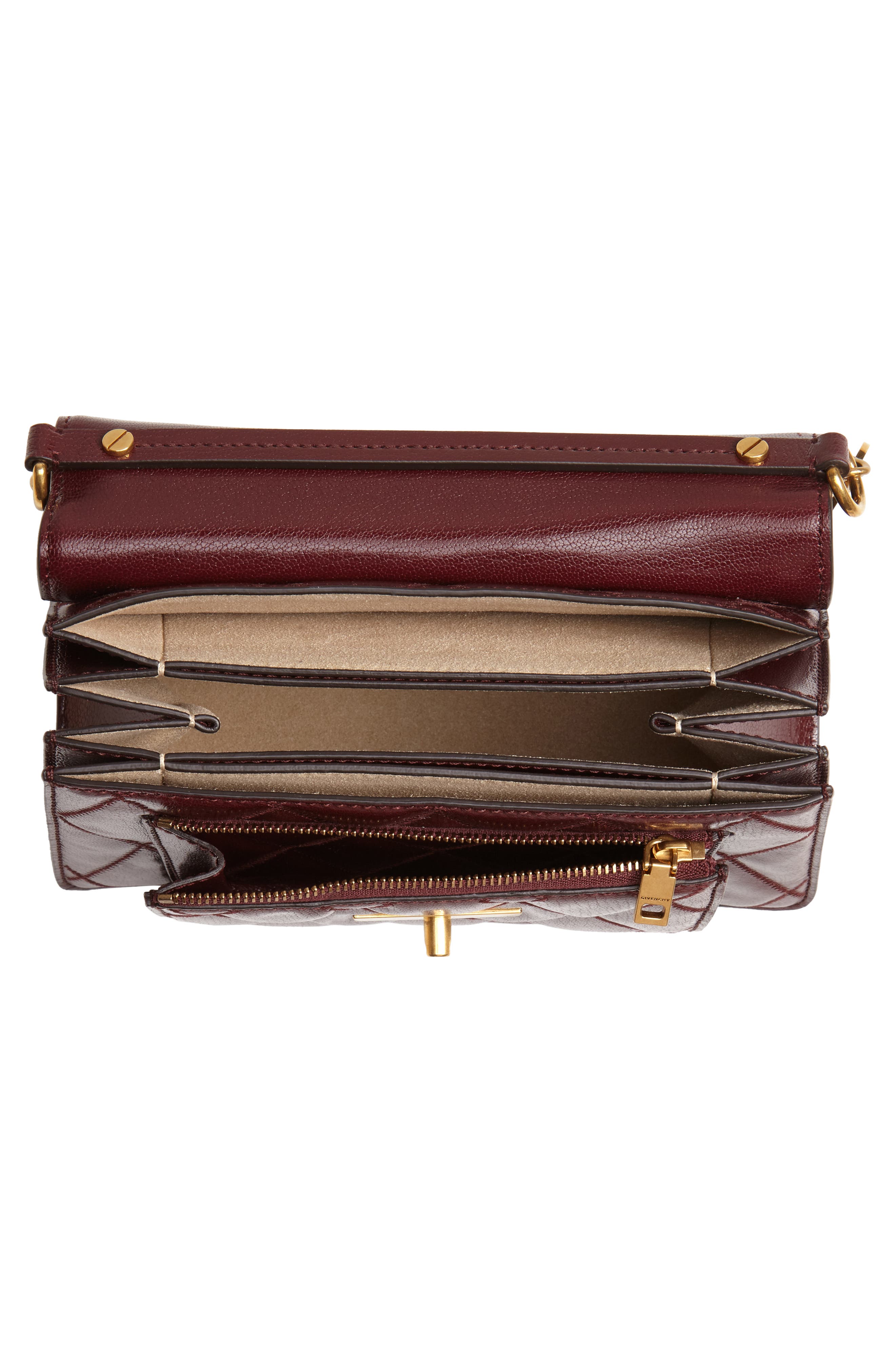 Small GV3 Diamond Quilted Leather Crossbody Bag, Alternate, color, AUBERGINE