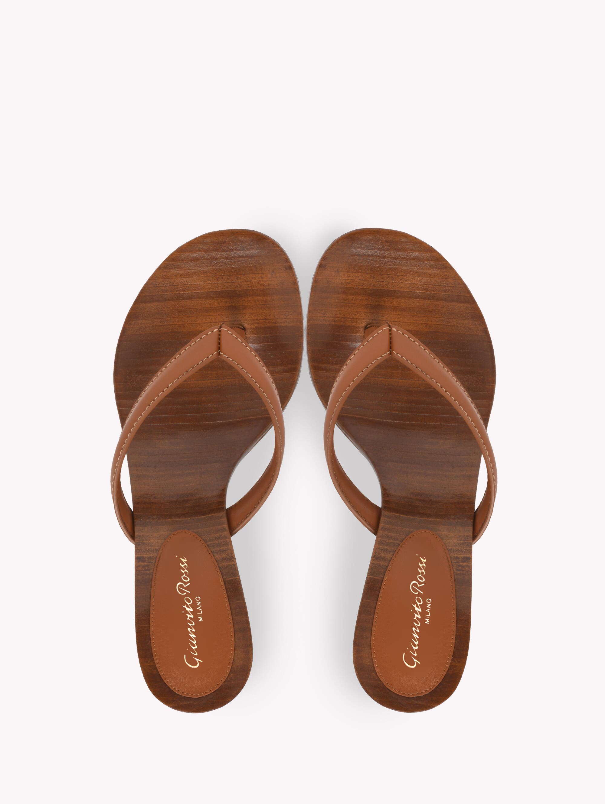 Gianvito Rossi Newport Thong, Alternate, color, Brown Leather