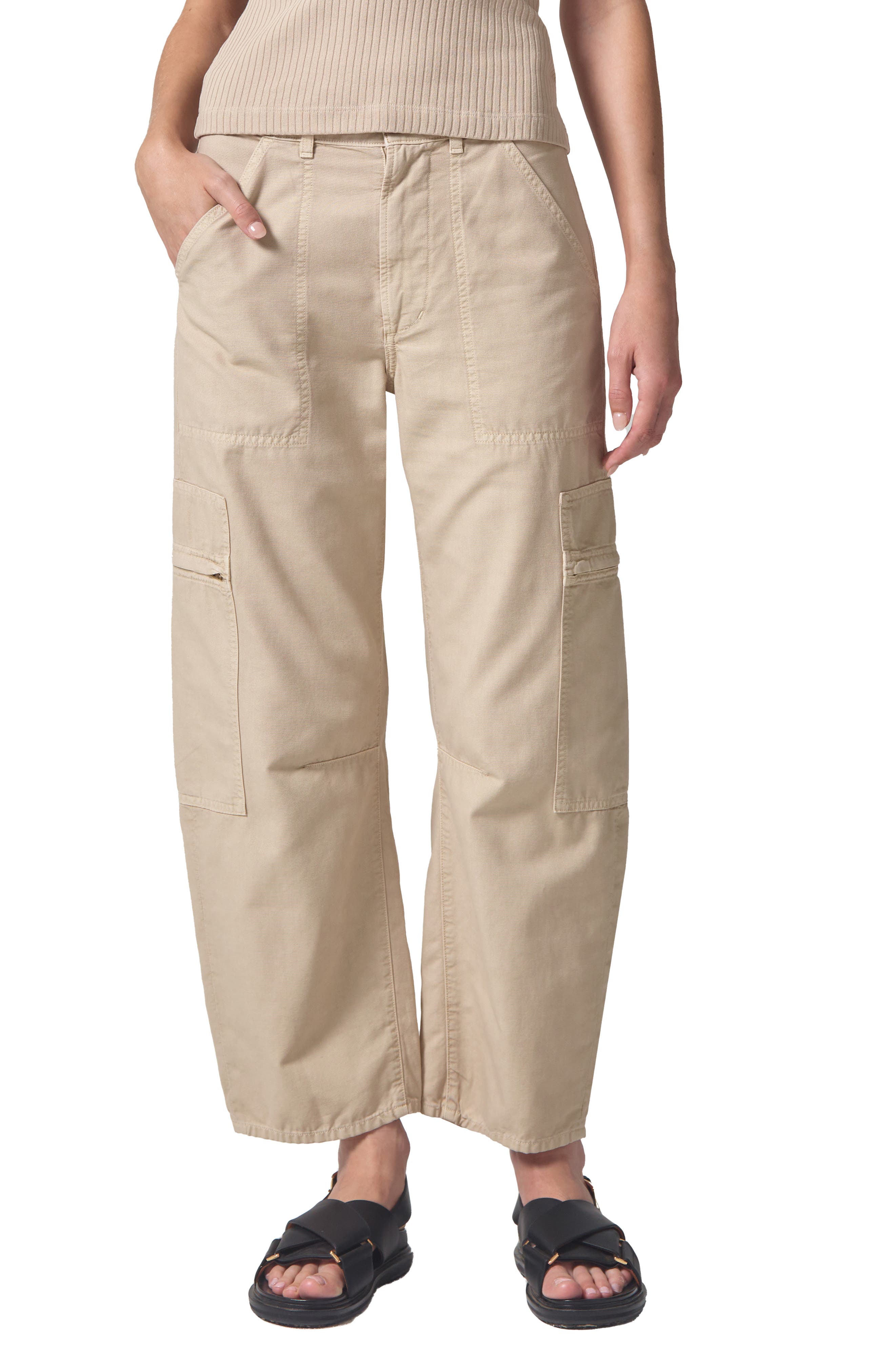 Marcelle Low Rise Barrel Cargo Pants
