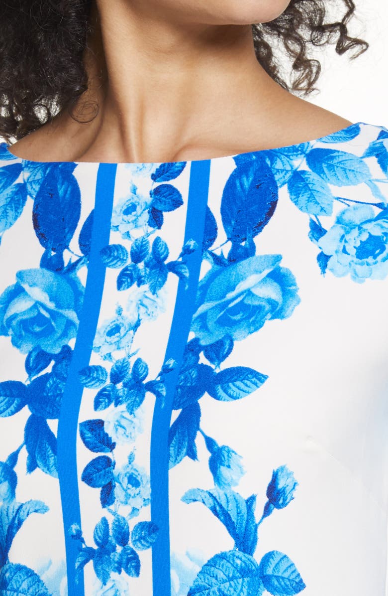 Eliza J Border Print Sheath Dress, Alternate, color,