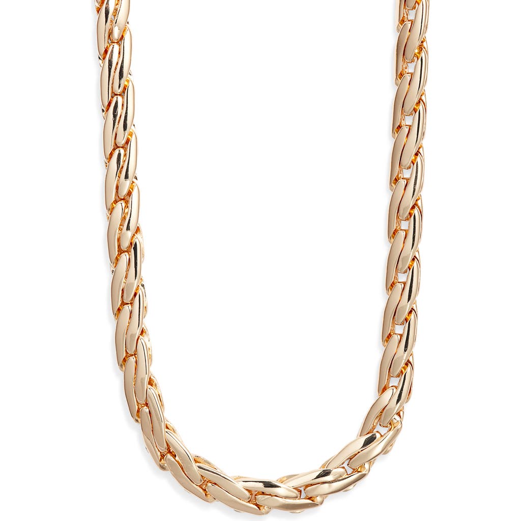 Open Edit Woven Collar Necklace In Gold