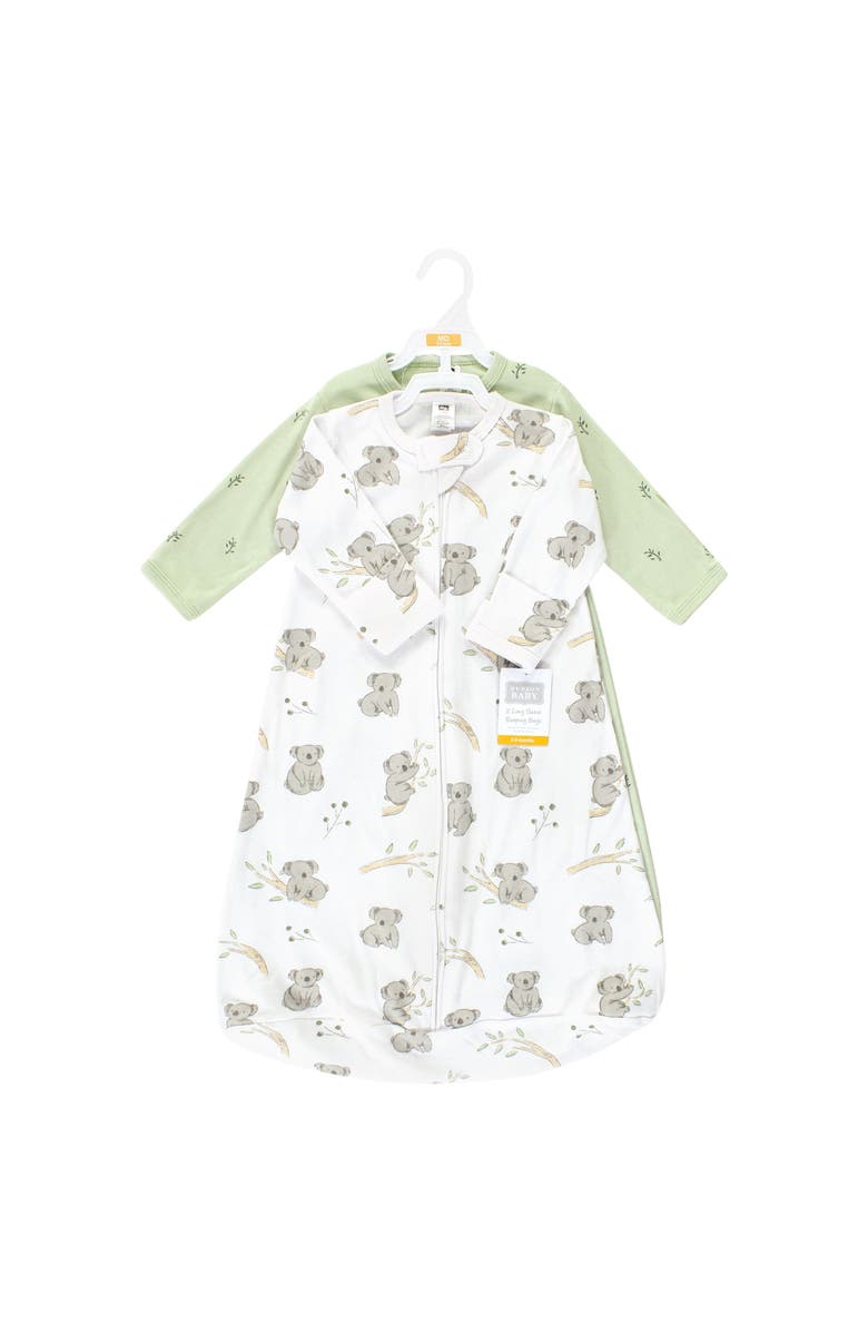 Hudson Baby Cotton Long-Sleeve Wearable Sleeping Bag, Alternate, color, Cuddly Koala Long Sleeve