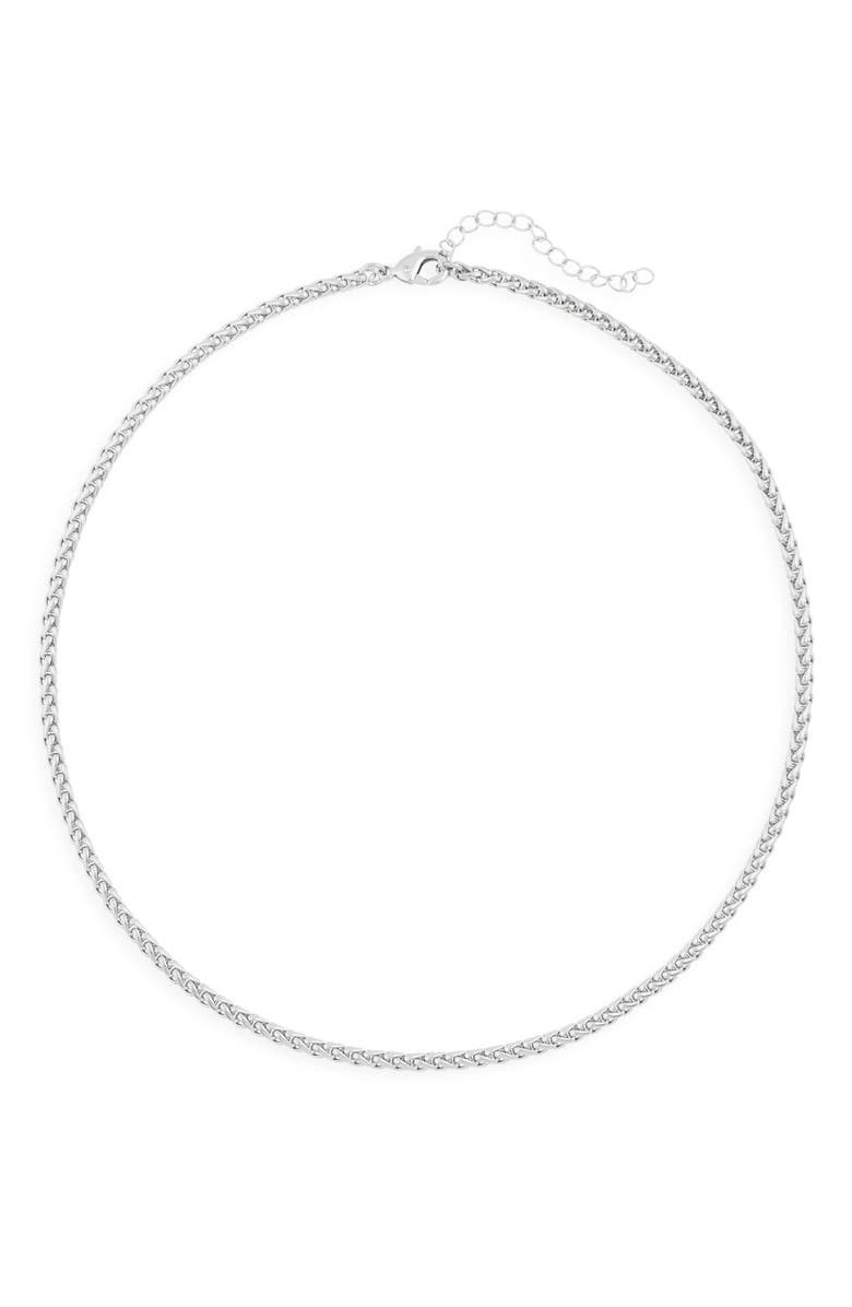 NORDSTROM RACK Wheat Chain Necklace, Main, color, Silver