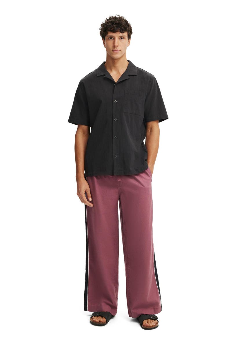 Cotton On Men's Riviera Short Sleeve Shirt, Alternate, color, Faded Black