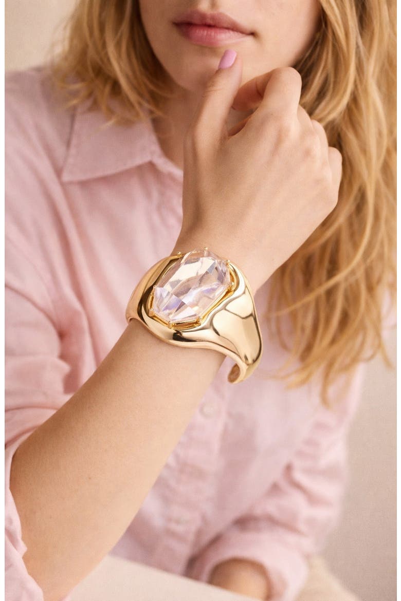 Ellie Cuff Bracelet, Alternate, color, GOLD
