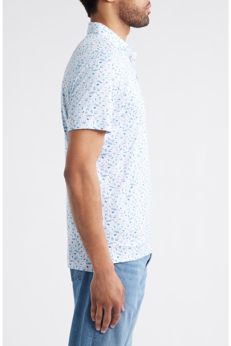 Jo Merica Icon Print Featherweight Performance Polo, Alternate, color, BARRACUDA