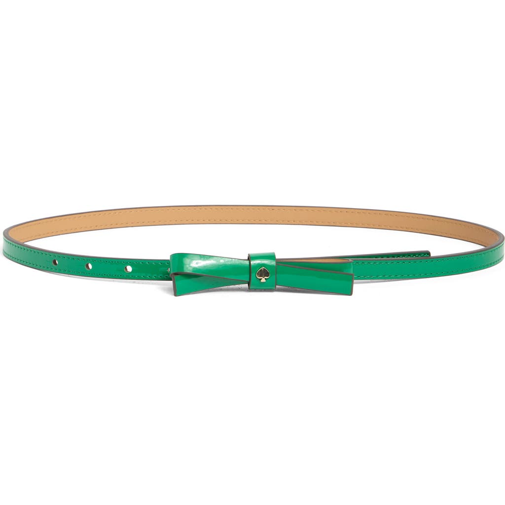 Kate Spade New York 12mm Patent Leather Shoestring Bow Belt