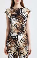 Anne Klein Print Side Tie Top