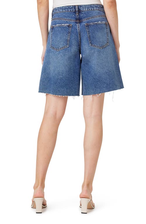 Shop Habitual Easy Long Cutoff Denim Shorts In Lagoon