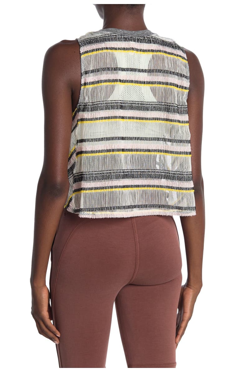 FREE PEOPLE MOVEMENT Cruiser Striped Mesh Tank Top, Alternate, color,