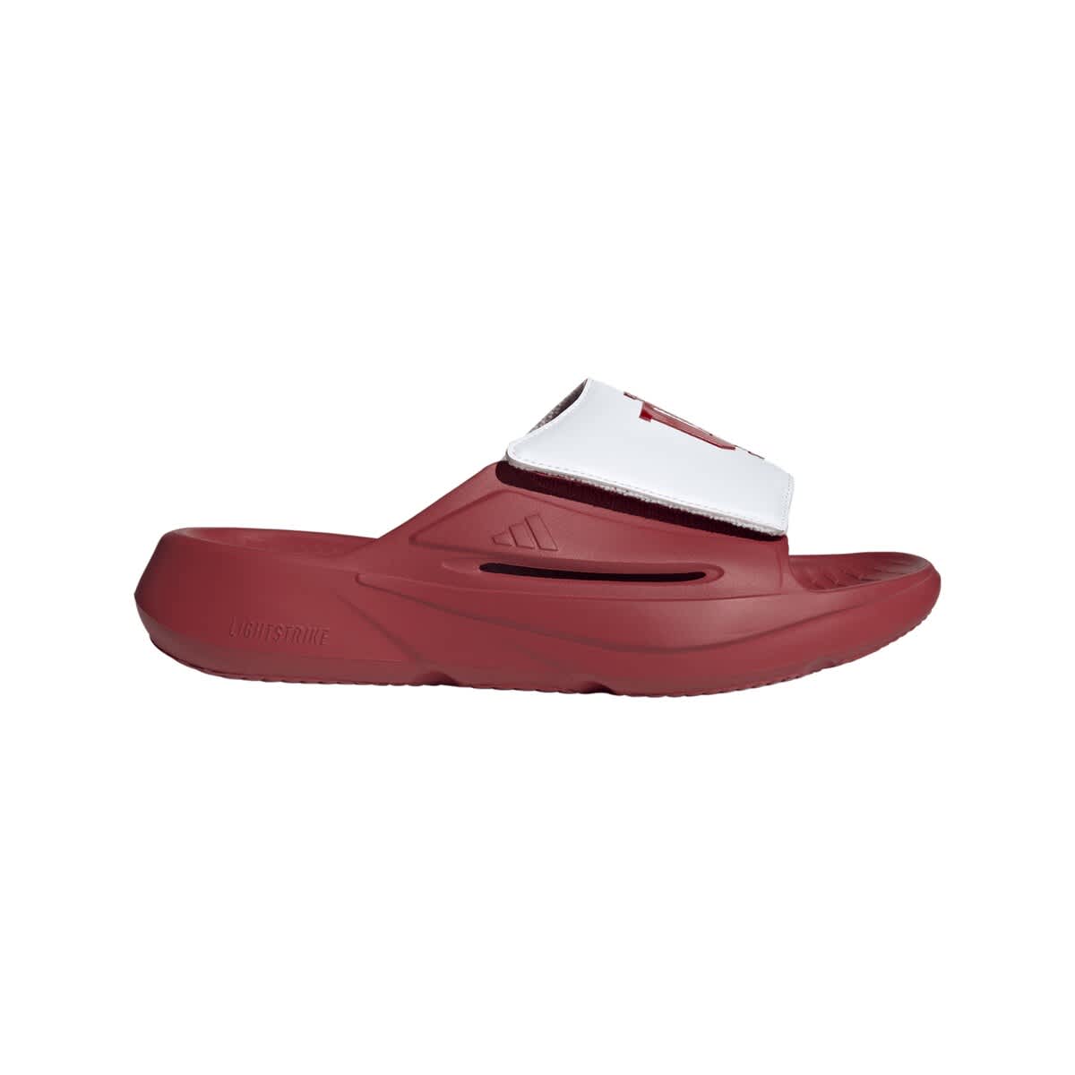 adidas Unisex adidas Crimson Indiana Hoosiers Lightblaze Slide Sandals, Alternate, color, Crimson
