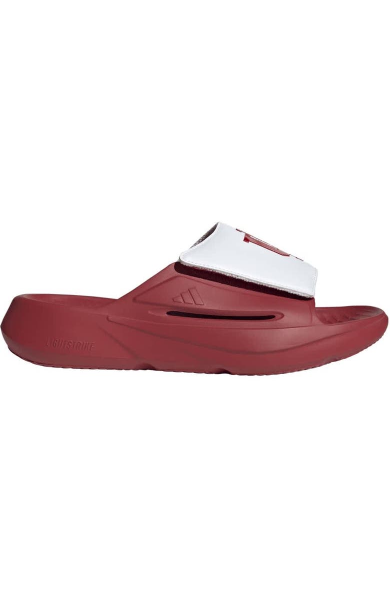 adidas Unisex adidas Crimson Indiana Hoosiers Lightblaze Slide Sandals, Alternate, color, Crimson