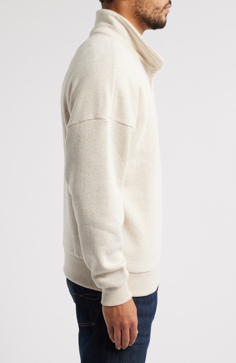Threads 4 Thought Gabe Oversize Fleece Quarter Zip Pullover, Alternate, color, Bone