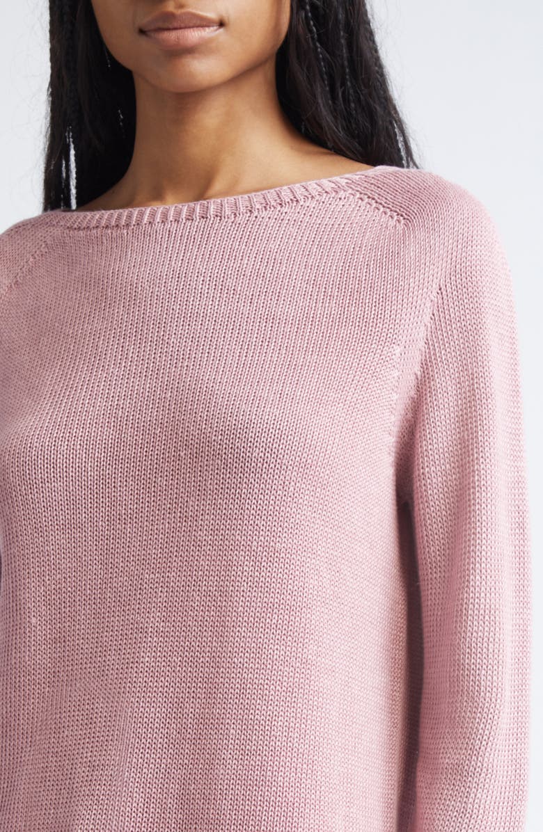 Max Mara Giolino Linen Sweater, Alternate, color, Antique Rose
