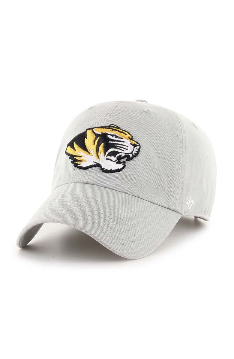 '47 Men's '47  Gray Missouri Tigers Clean Up Adjustable Hat, Main, color, 