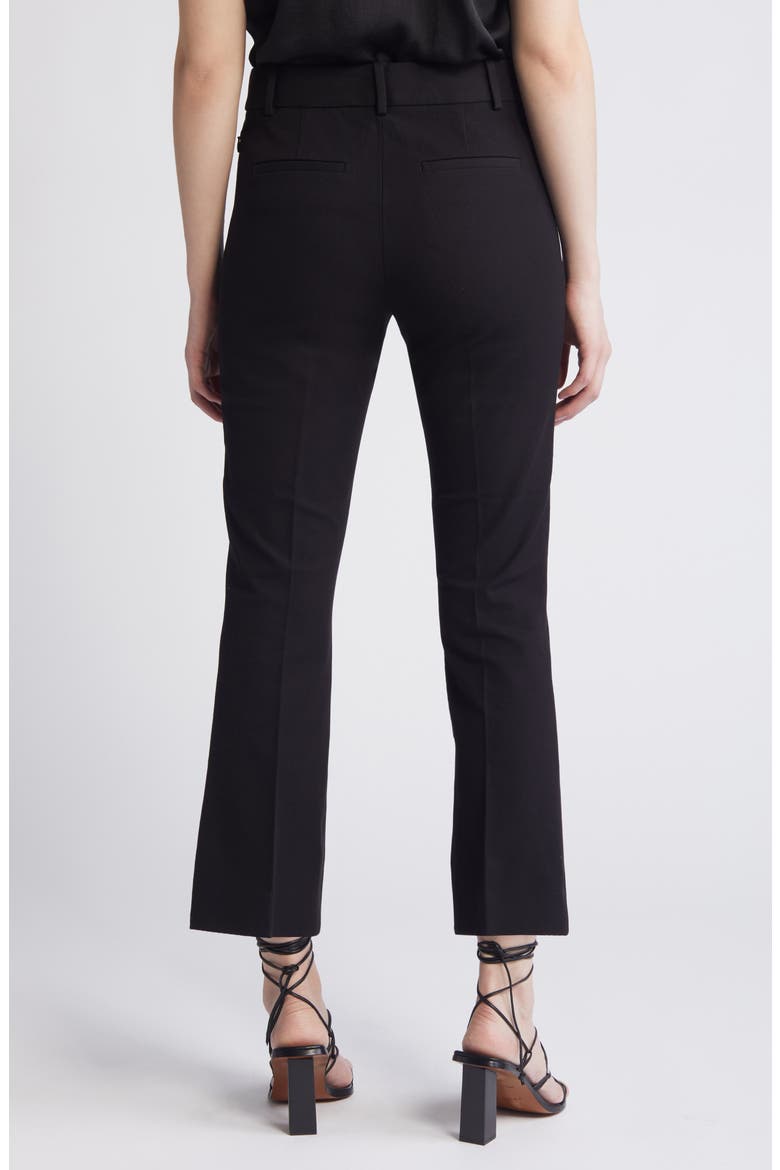 Le Crop Mini Bootcut Trousers, Alternate, color, NOIR