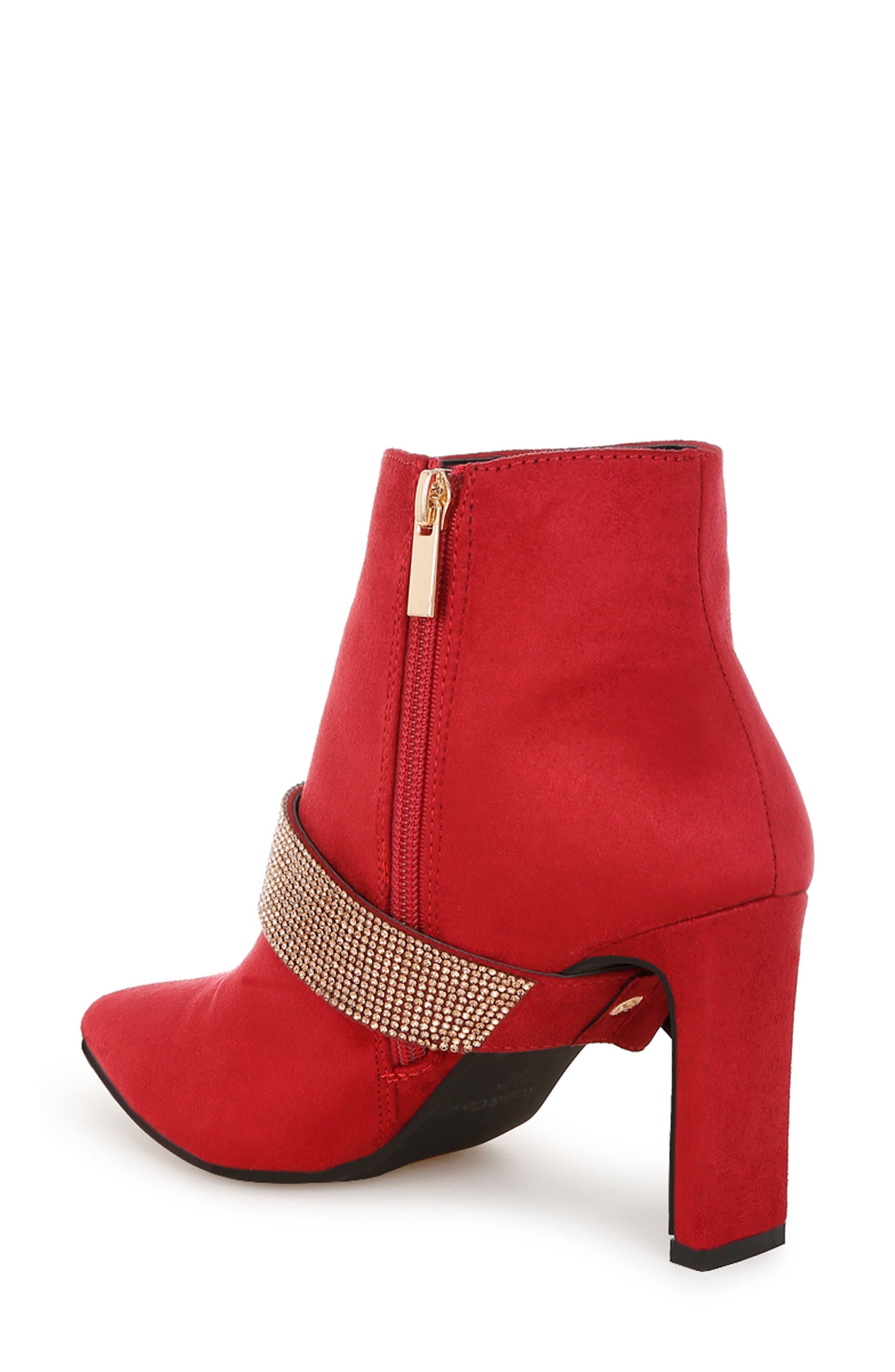 Asagao Water Repellent Bootie, Alternate, color, RED