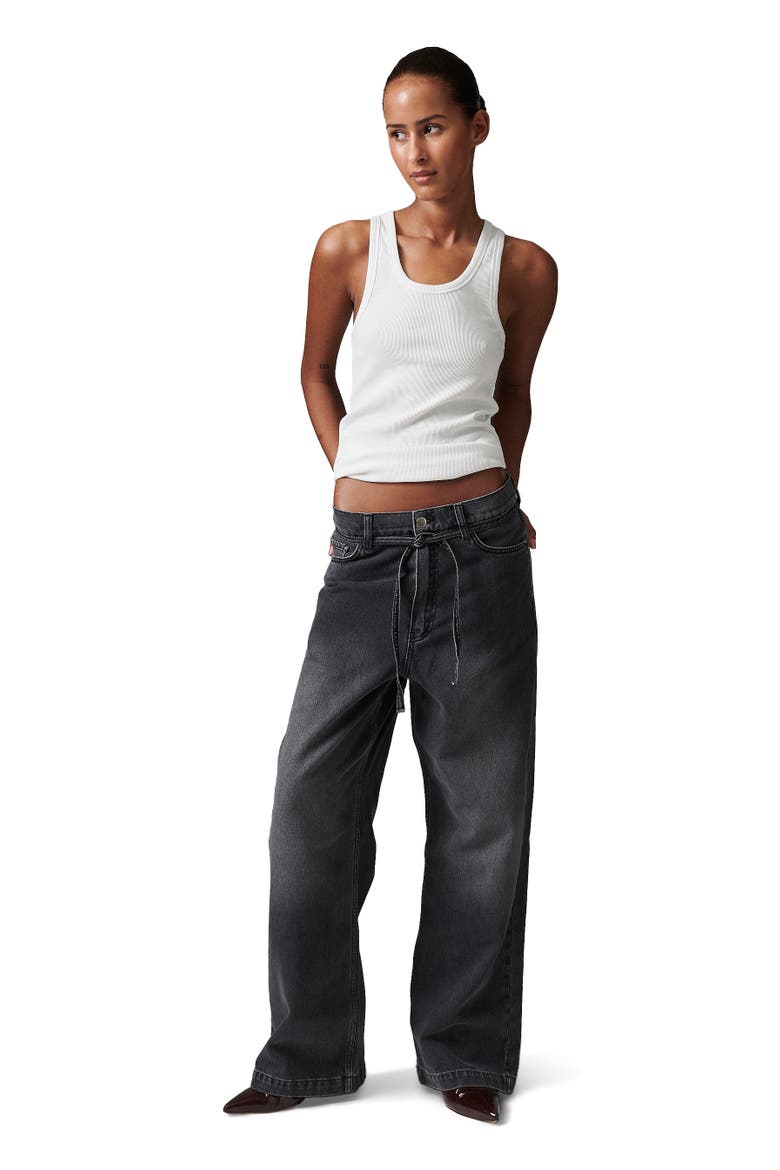 Elijah Denim Straight Leg Jeans, Main, color, Black