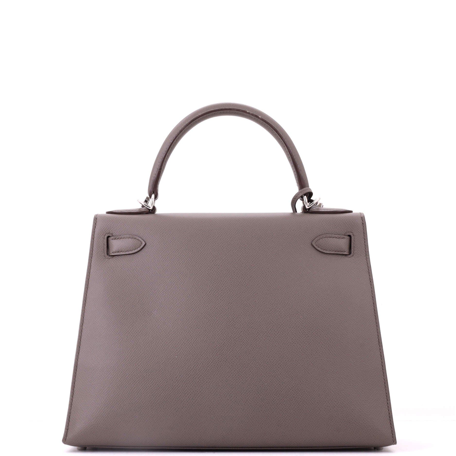 Kelly Handbag Grey Epsom with Palladium Hardware 28, Alternate, color, Grey