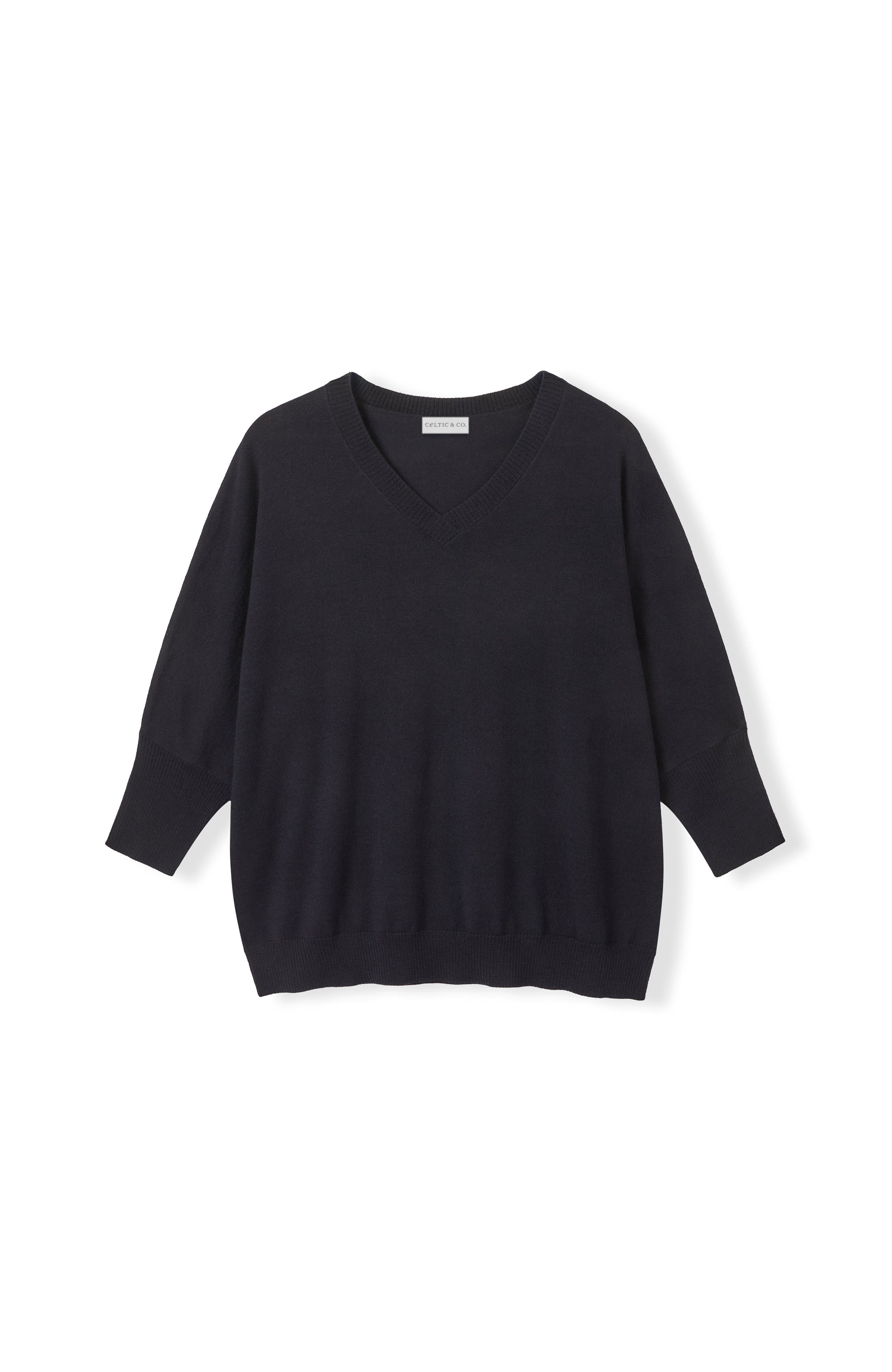 Slouchy V-Neck Pure Wool Jumper - image 4