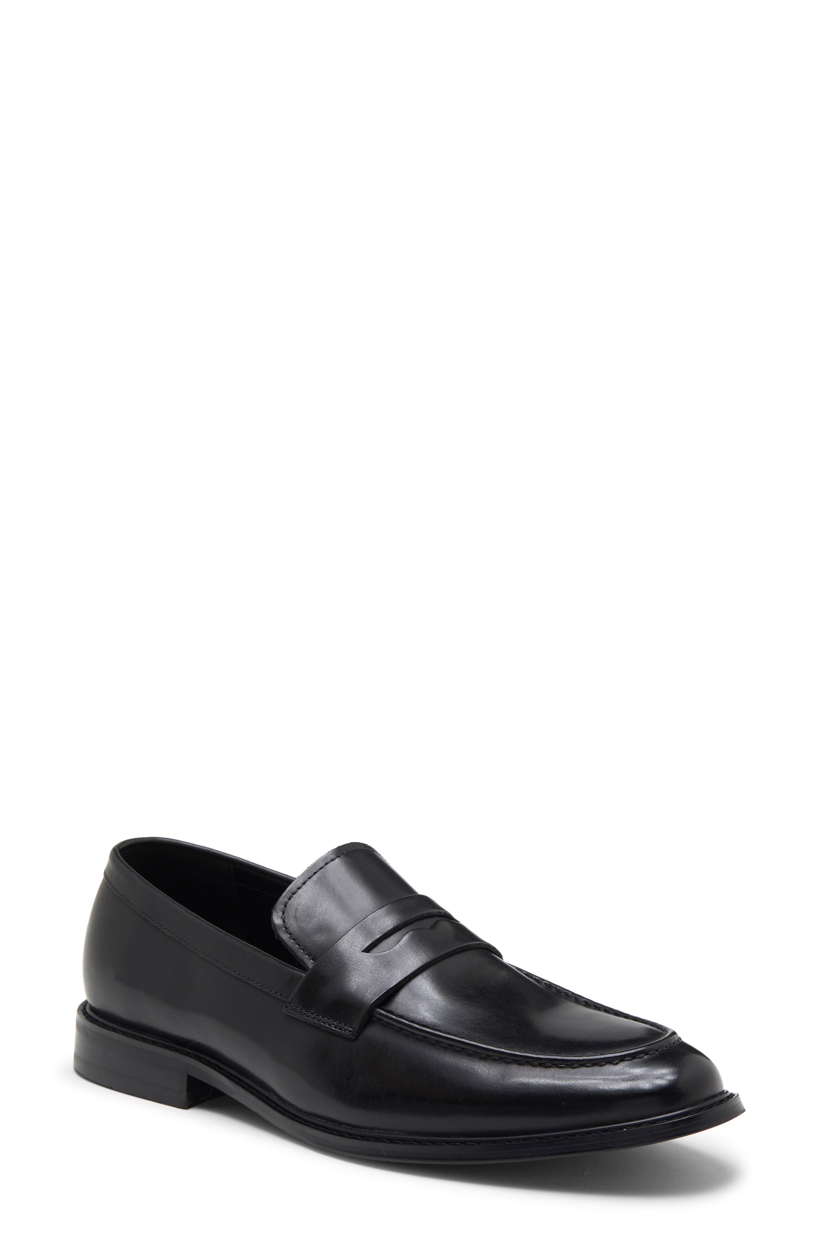 Shilo Leather Penny Loafer, Main, color, BLACK