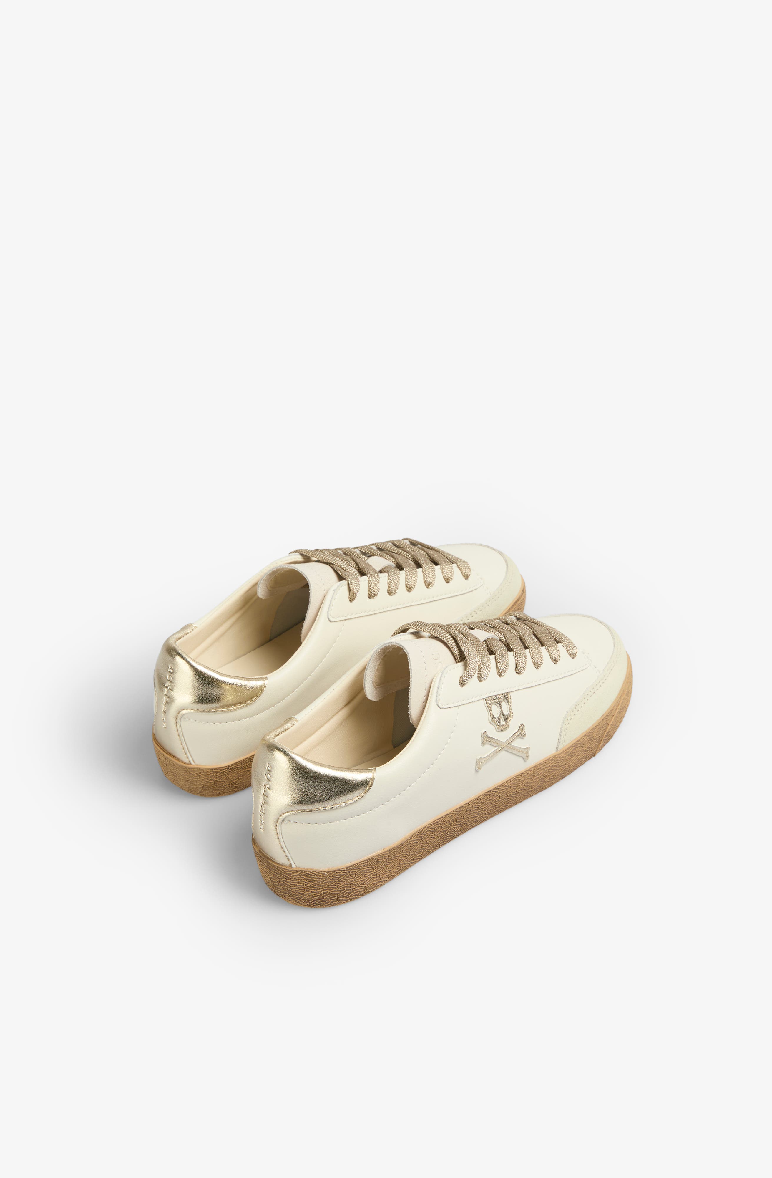 Scalpers New Gala Sneakers Woman, Alternate, color, Offwhite-Gold