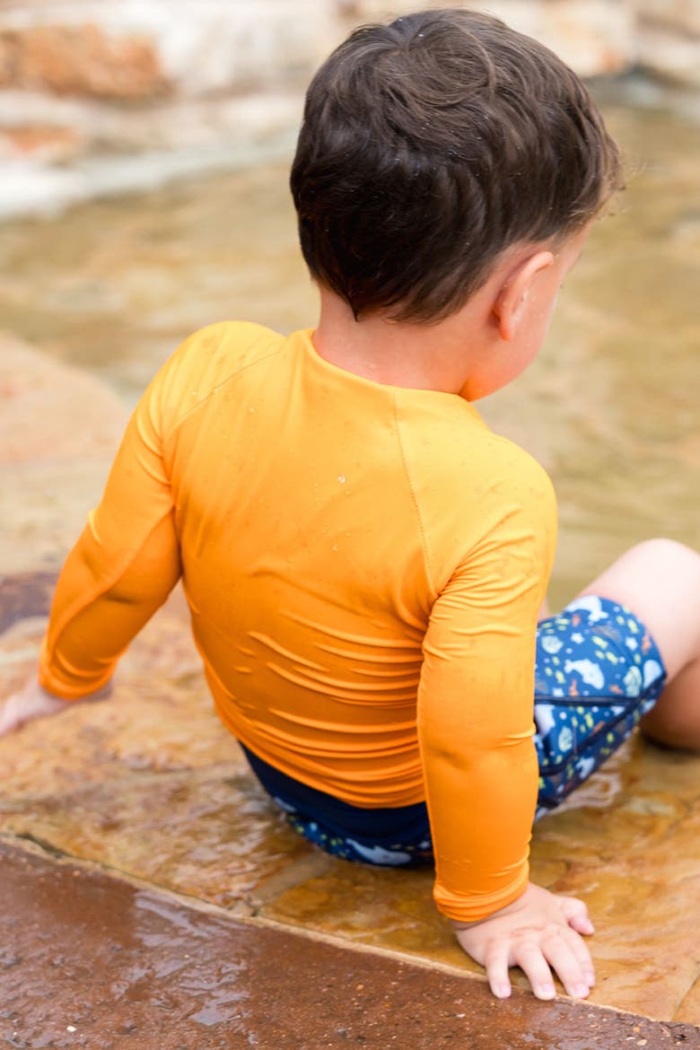 Kids Premium Long Sleeve Rashguard, Alternate, color, Orange