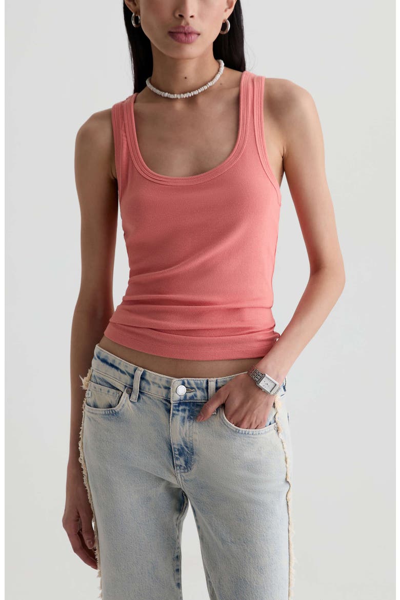 Ashley Scoop Neck Tank, Main, color, ORANGE SPRITZ